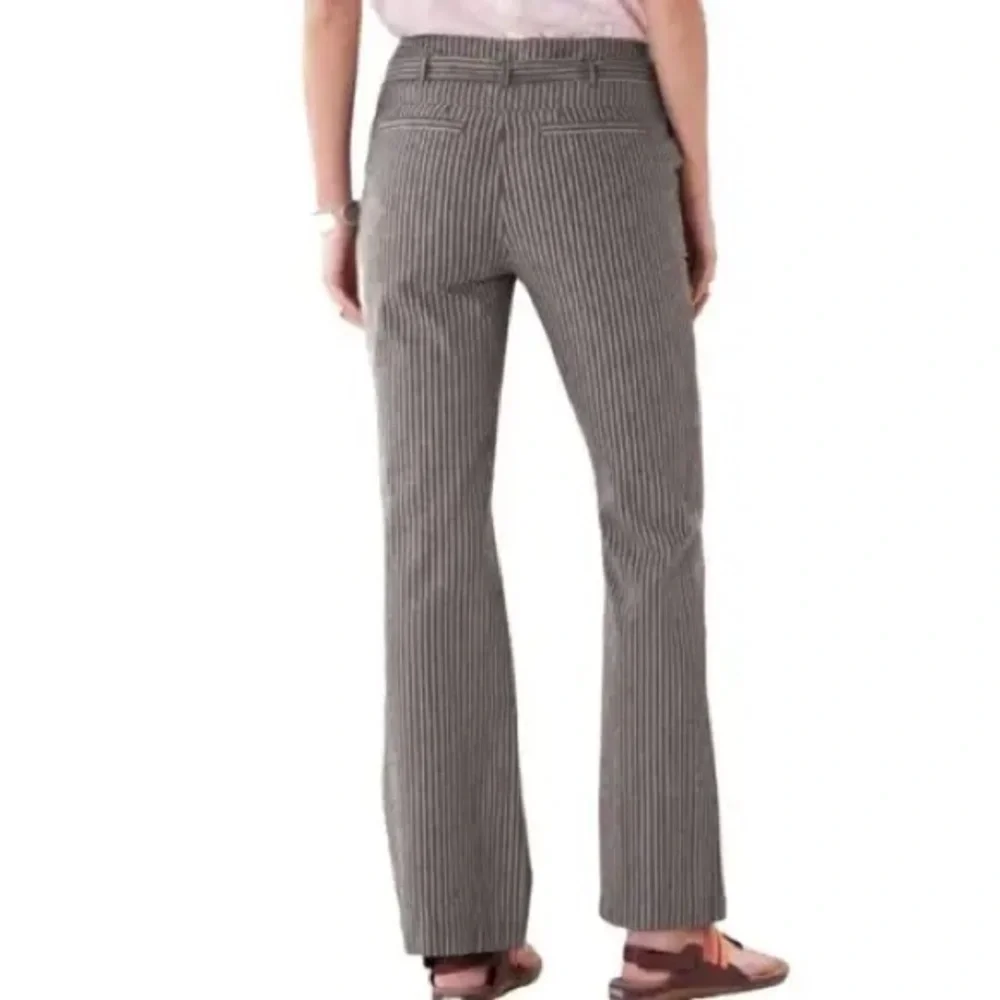 Sundance grey striped linen blend pants